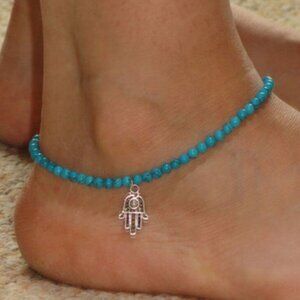 New Womens Turquoise Beaded Anklet Or Bracelet